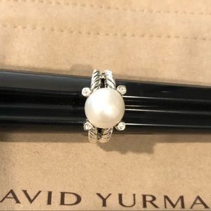 David Yurman Pearl cable ring